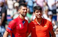 Novak Djokovic and Carlos Alcaraz at the Paris Olympics 2024. (Photo: Getty)